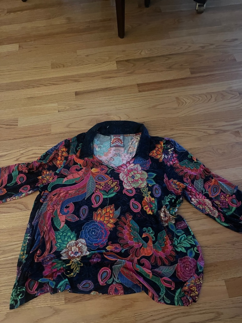 Johnny Was Multicolor Floral Shirt